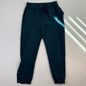 Saturday Sunday Anthropologie Dylan Pants Women's S Teal Joggers Terry Cropped